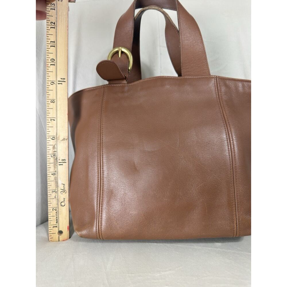Vintage COACH Brown Leather Waverly Tote Bag Zip Closure 4133 90s USA 12.5x9 - Picture 15 of 16